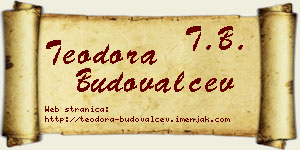 Teodora Budovalčev vizit kartica